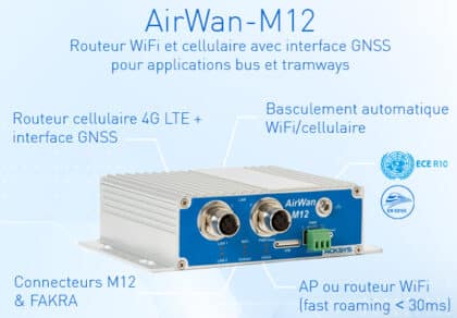 AirWan M12 routeur cellulaire et WiFi Acksys Communications & Systems